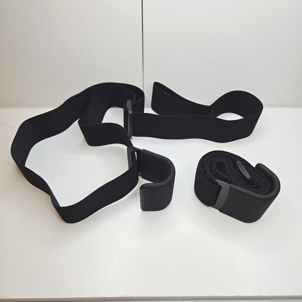 Weight lifting Hook With Long Strap Gym Essentials Black Elastic Straps 1 Pair